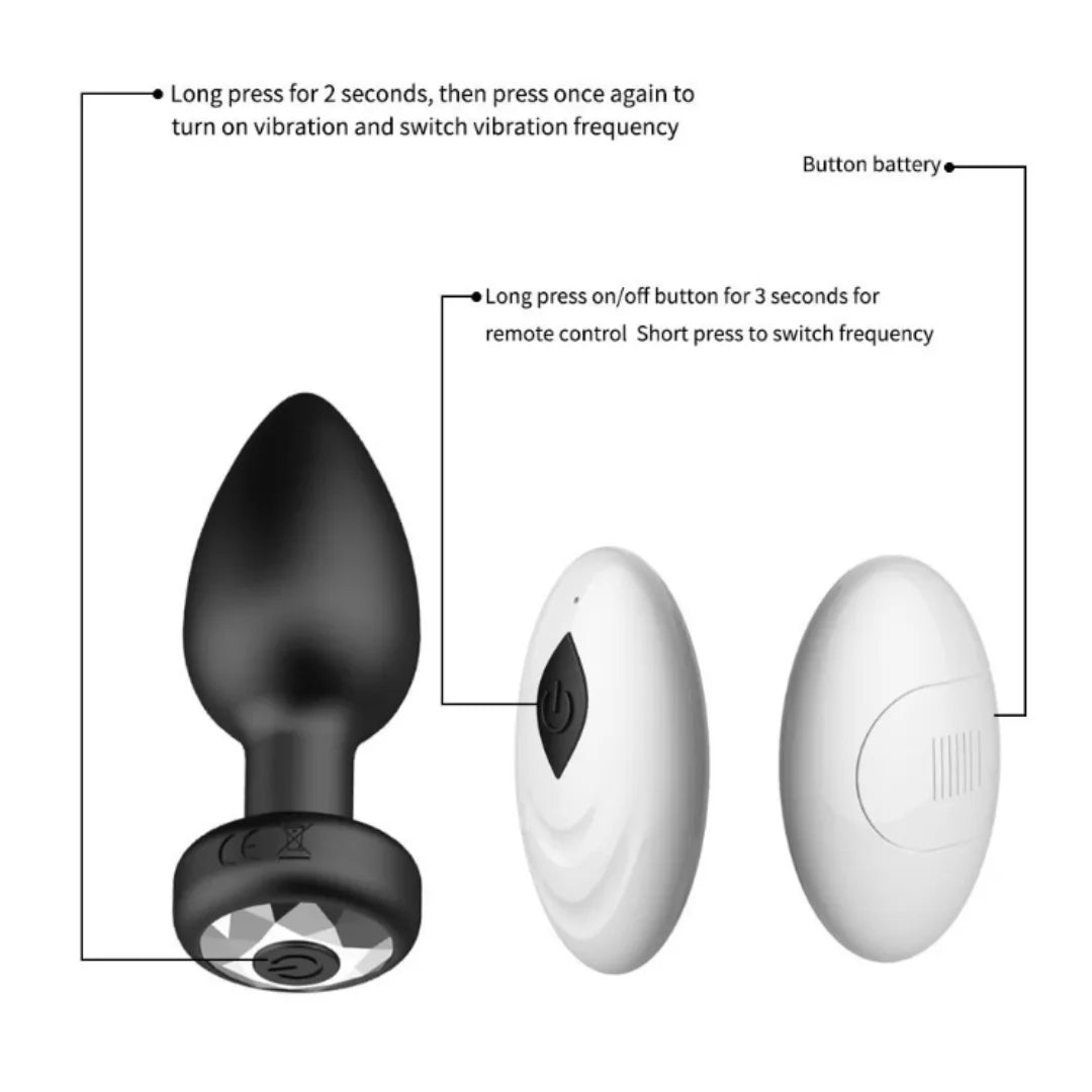 Plug anal vibrador con Control LabZ