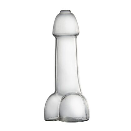 Botella de cristal con forma de pene